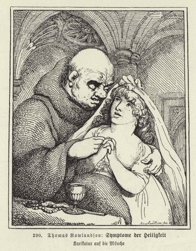 Sintomas de santidade (litografia) de Thomas (after) Rowlandson