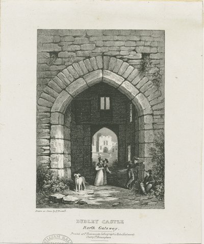 Castelo de Dudley - Porta Norte: gravura, nd [?19 cent] (estampado) de Thomas (after) Underwood