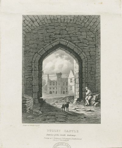 Castelo de Dudley - The Keep: engraving, nd [ 19 cent] (imprimir) de Thomas (after) Underwood