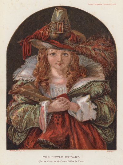 Le Chapeau de Brigand (litografia a cores) de Thomas (after) Uwins