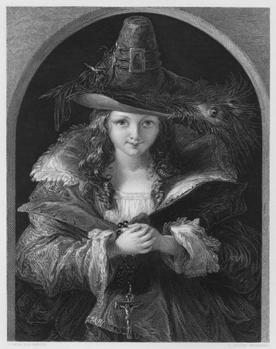 O Chapeau De Brigand, a partir da foto na Galeria Vernon (gravação) de Thomas (after) Uwins