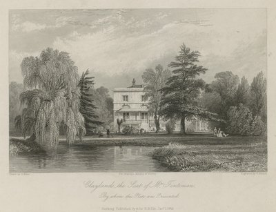Claylands, a sede da Sra. Fentima de Thomas Allom