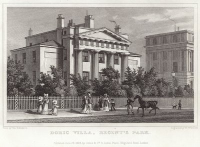 Villa Doric em Regent&39;s Park de Thomas Allom