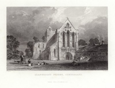 Llanercost Priory em Cumberland de Thomas Allom