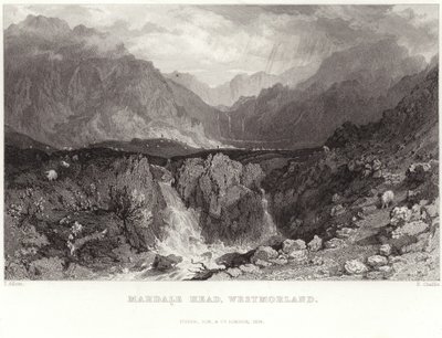 Mardale Head em Westmorland de Thomas Allom