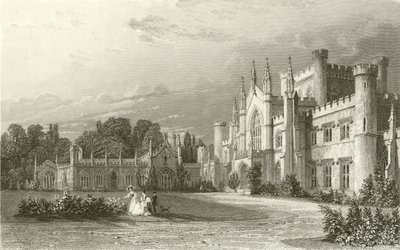 Vista sul do castelo de Lowther de Thomas Allom