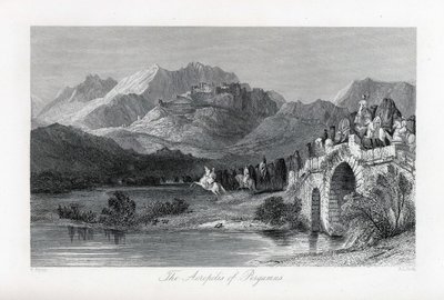 A Acrópole de Pérgamo, 1882 de Thomas Allom