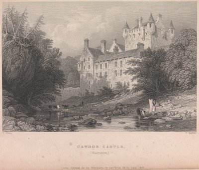 Cawdor Castle, Narnshire (publicado por G. Virtue); página 59 (Volume Um) de Thomas Barber