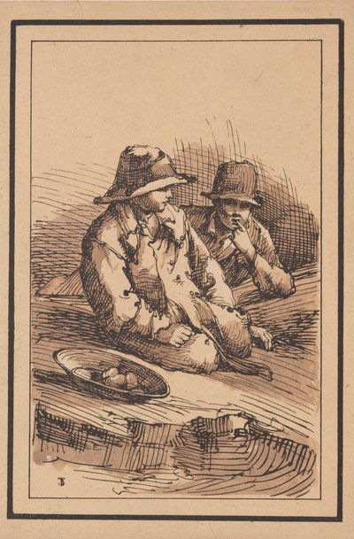 Figuras rústicas: dois meninos de Thomas Barker