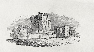 Ruínas do Castelo de "História de Aves e Quadrúpedes Britânicos" de Thomas Bewick