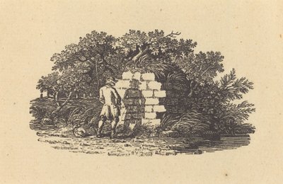 Homem mijando de Thomas Bewick