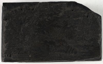 Xilogravura representando um homem a pescar debaixo de uma árvore junto a uma cascata de Thomas Bewick