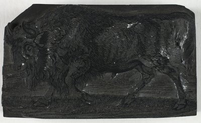 Woodblock para The Urus ou Wild Bull, de A General History of Quadrupeds de Thomas Bewick