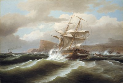 Um navio americano em perigo de Thomas Birch