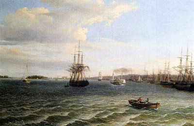 Vista de Philadelphia (óleo sobre tela) de Thomas Birch