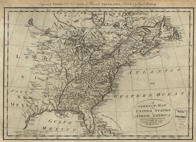 Um mapa correto dos Estados Unidos da América do Norte, incluindo os territórios britânicos e espanhóis, cuidadosamente elaborado de acordo com o tratado de 1784. LOC 74692103 de Thomas Bowen