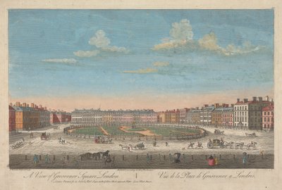 Uma Vista da Grosvenor Square, Londres de Thomas Bowles