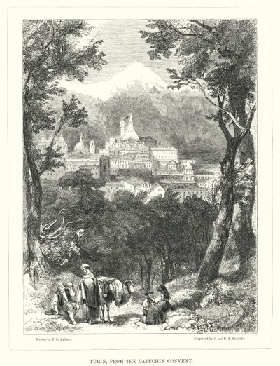 Turim, do Convento dos Capuchinhos (gravura) de Thomas Brabazon Aylmer