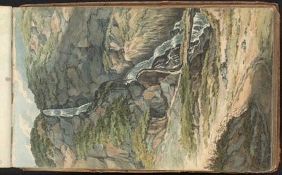 Álbum de Estudos da Paisagem e das Figuras. Uma Queda de Água de Thomas Bradshaw