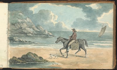 Álbum de Estudos da Paisagem e das Figuras: O Homem Montar a Cavalo na Praia de Thomas Bradshaw