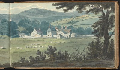 Álbum de Estudos da Paisagem e das Figuras: Cena da Paisagem Rural com Ovelhas de Quinta e Pastoreio de Thomas Bradshaw