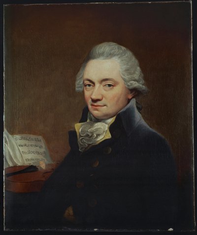 Johann Peter Salomon, editor de Joseph Haydn em Londres ... (óleo sobre tela) de Thomas Bush Hardy
