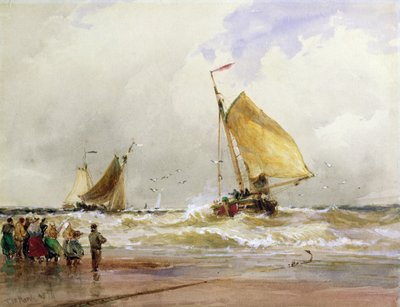 Praia de Schevenegen de Thomas Bush Hardy