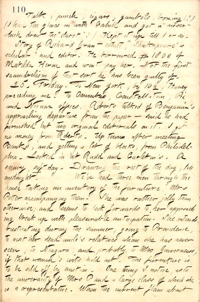 Diários de Thomas Butler Gunn - Volume 10, página 123, 24-25 de Fevereiro de 1859 de Thomas Butler Gunn