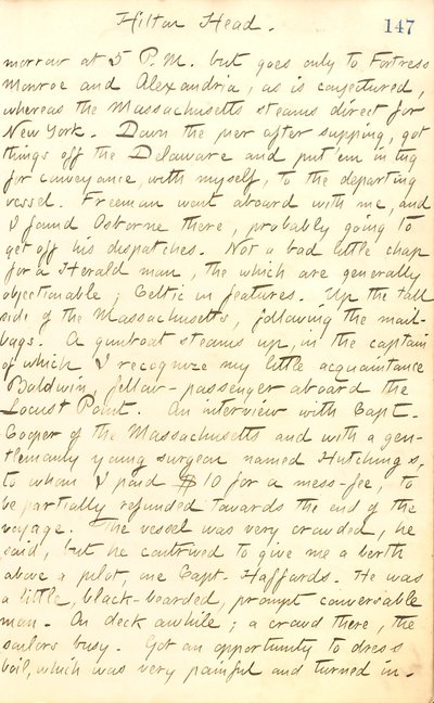 Diários de Thomas Butler Gunn - Volume 20, página 161, 8 de Setembro de 1862 de Thomas Butler Gunn