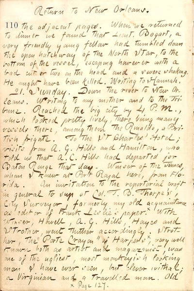 Thomas Butler Gunn Diaries- Volume 21, página 120, 20 de dezembro de 1862 de Thomas Butler Gunn