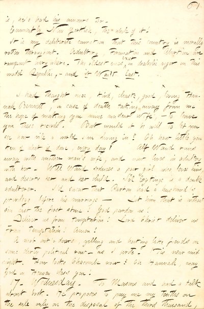 Diários de Thomas Butler Gunn - Volume 8, página 68, 16-17 de Setembro de 1856 de Thomas Butler Gunn