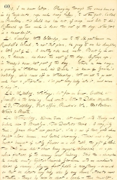Thomas Butler Gunn Diaries - Volume 9, página 71, 20-24 de Fevereiro de 1858 de Thomas Butler Gunn