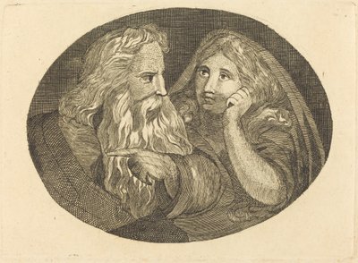 Lear e Cordélia de Thomas Butts, Jr. after William Blake