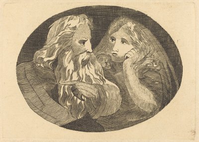 Lear e Cordélia de Thomas Butts, Jr. after William Blake
