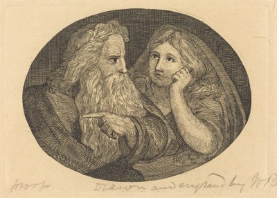 Lear e Cordélia de Thomas Butts, Jr. after William Blake