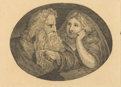 Lear e Cordélia de Thomas Butts, Jr. after William Blake