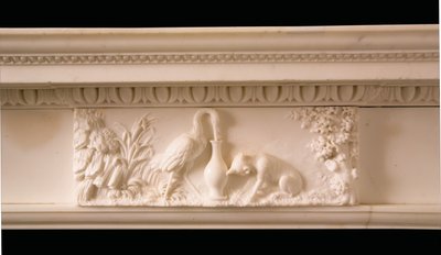 Chaminé estatuária de Jorge II, c.1755 (mármore) (ver também 941027-9) de Thomas Carter
