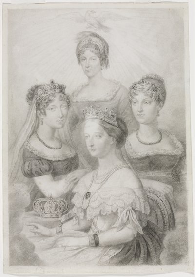 Bonaparte Mulher (giz preto) de Thomas Casimir Regnault