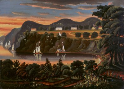 Vista do rio Hudson em West Point de Thomas Chambers