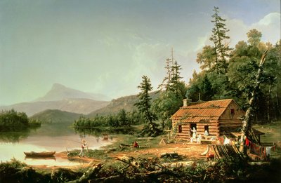 Casa na floresta, 1847 de Thomas Cole