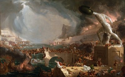 Sac de Rome (455) - Le Destin des empires - Destruction - par Thomas Cole - 1836- New York Historical Society - (Roma, Império Romano, Gaiseric, Genseric, Migration Period, Invasions Barbarian Invasions, Vandals, Fall of Western Roman Empire, Fall of Rome, de Thomas Cole