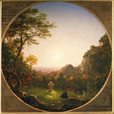 A cruz solitária - segundo um poema de Felicia Haymans ... (pintura sobre tela) de Thomas Cole