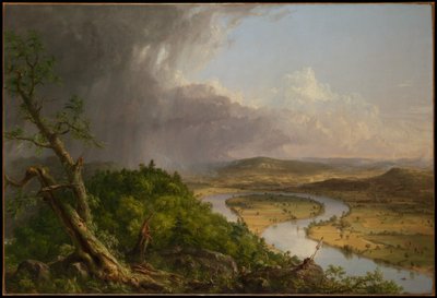 Vista do Monte Holyoke, Northampton, Massachusetts, depois de uma trovoada - O meandro de Thomas Cole