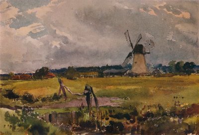 O moinho de vento, c1890 de Thomas Collier