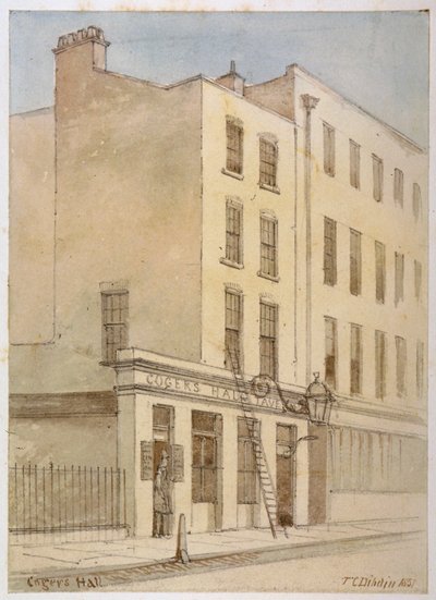 Bride Lane, Cidade de Londres, 1851 de Thomas Colman Dibdin