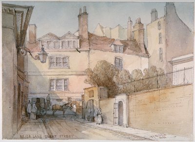 Bride Lane, Cidade de Londres, 1851 de Thomas Colman Dibdin