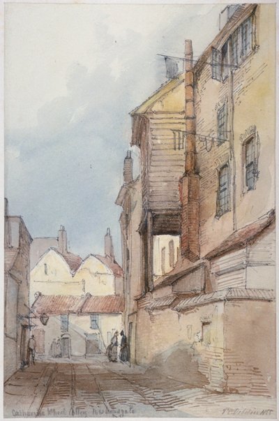 Catherine Wheel Alley, Cidade de Londres, 1855. de Thomas Colman Dibdin