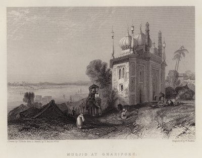 Musjid em Ghazipore (cor litho) de Thomas Colman Dibdin
