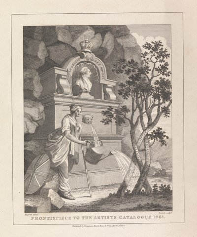 Frontispício para o Catálogo do Artista, 1761 de Thomas Cook