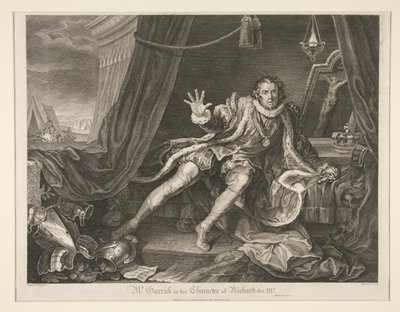 Sr. Garrick na personagem de Ricardo III de Thomas Cook